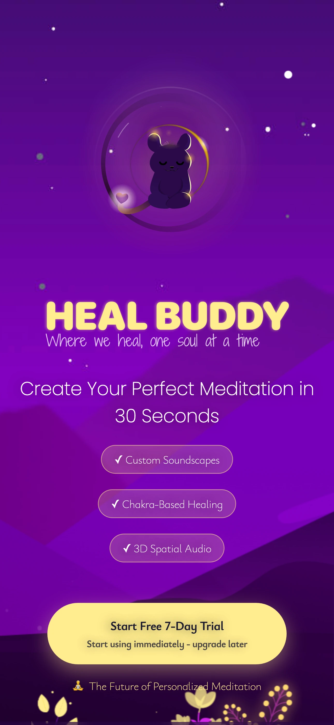 Heal Buddy: create your perfect meditation in 30 seconds
